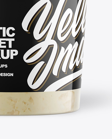 Plastic Bucket with Sauce Mockup PSD #6