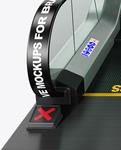 Download Double Escalator Mockup In Indoor Advertising Mockups On Yellow Images Object Mockups Yellowimages Mockups