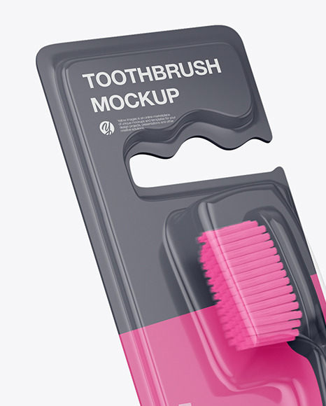 Download Toothbrush w/ Cosmetic Tube Mockup in Packaging Mockups on Yellow Images Object Mockups