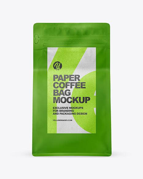 Paper Coffee Bag Mockup PSD #3