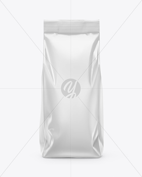 Download Glossy Coffee Bag With Cup Mockup Front View In Bag Sack Mockups On Yellow Images Object Mockups