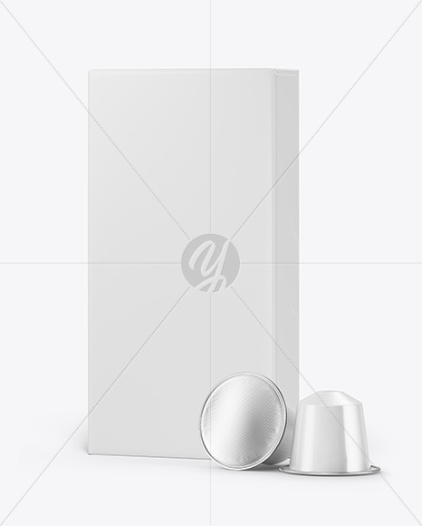 Download Coffee Capsules Paper Box Mockup In Box Mockups On Yellow Images Object Mockups