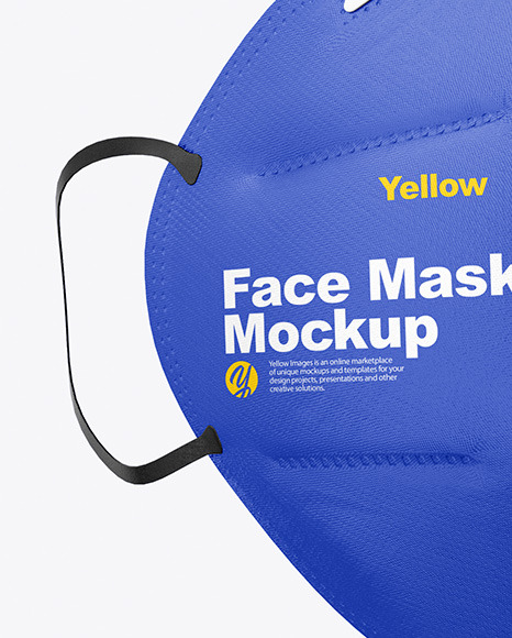 Face Mask Mockup In Apparel Mockups On Yellow Images Object Mockups