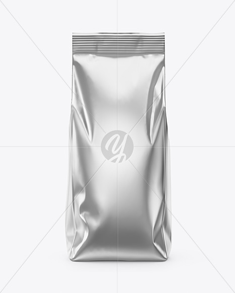 Download Metallic Coffee Bag Mockup Front View In Bag Sack Mockups On Yellow Images Object Mockups PSD Mockup Templates