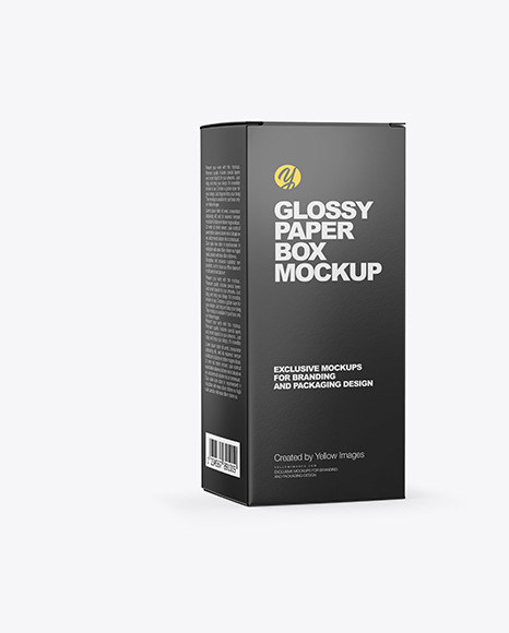 Download Matte Dropper Bottle With Glossy Paper Box Mockup In Box Mockups On Yellow Images Object Mockups