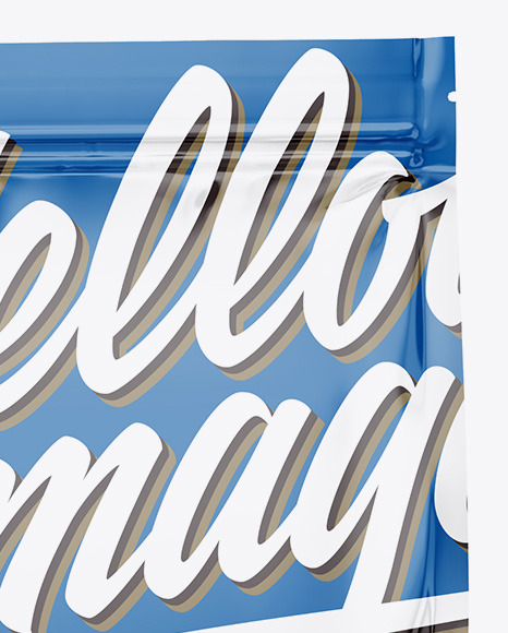 Glossy Stand Up Bag with Coffee Mug Mockup PSD #6