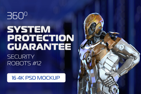 3D Mockup Space Astronaut Security Robots #12