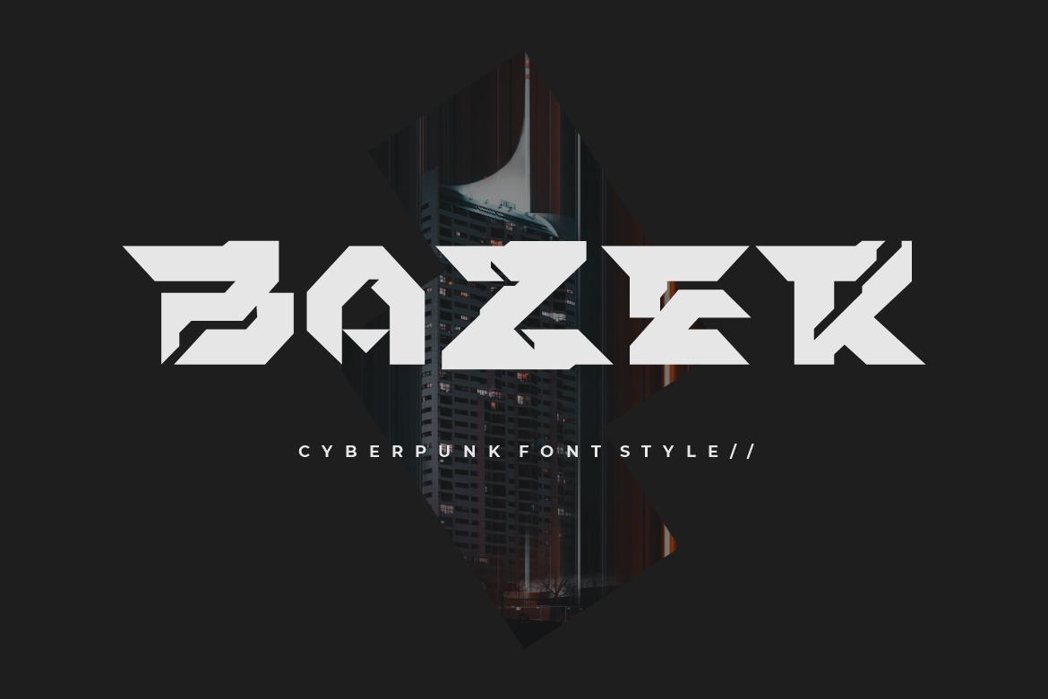 Bazer Font In Fonts On Yellow Images Creative Store