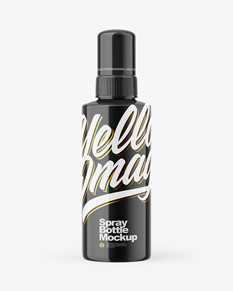 Glossy Spray Bottle Mockup PSD #1