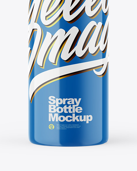 Glossy Spray Bottle Mockup PSD #5