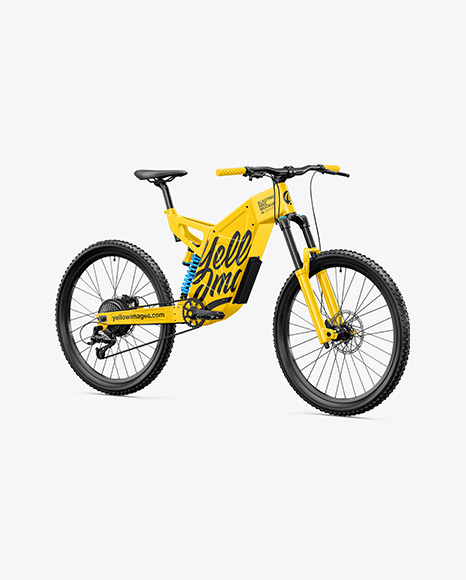 Download Electric Bike Mockup Half Side View In Vehicle Mockups On Yellow Images Object Mockups