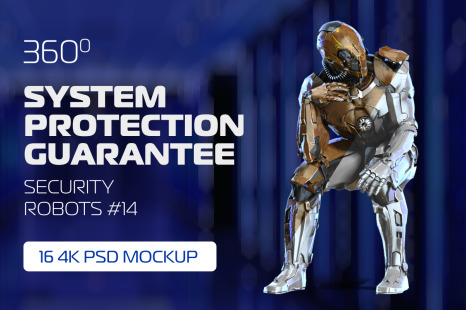 3D Mockup Space Astronaut Security Robots #14