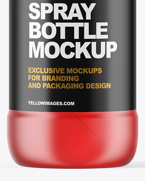 Frosted Color Plastic Spray Bottle Mockup In Bottle Mockups On Yellow Images Object Mockups