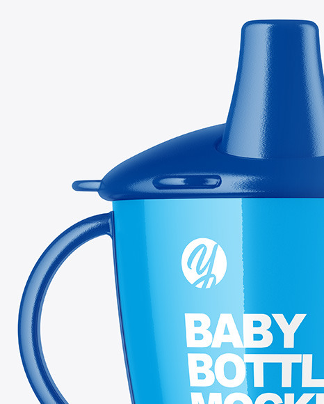 Glossy Baby Bottle Mockup PSD #2