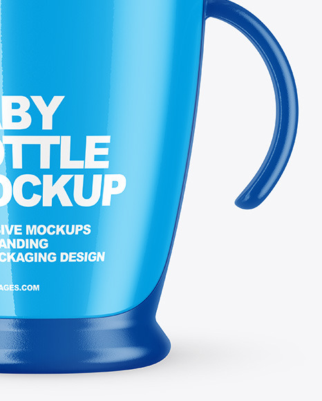 Glossy Baby Bottle Mockup PSD #1