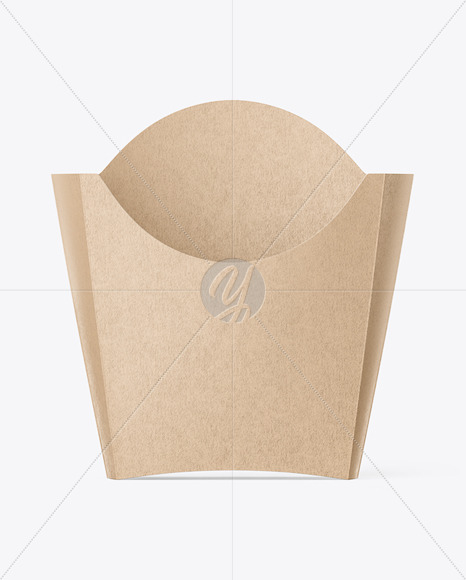 Download Kraft Paper Small Size French Fries Packaging Mockup Half Side View In Box Mockups On Yellow Images Object Mockups PSD Mockup Templates