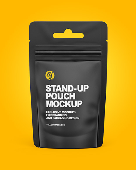 Download Matte Stand Up Pouch Mockup In Pouch Mockups On Yellow Images Object Mockups Yellowimages Mockups