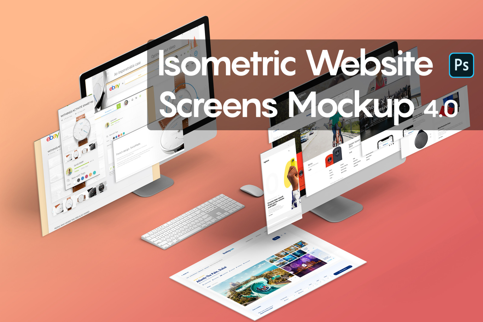 Download Isometric Website Mockup 4 0 In Creative Store On Yellow Images Creative Store Yellowimages Mockups