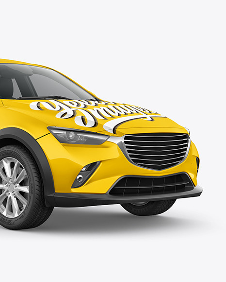 Compact Crossover SUV Mockup - Half Side View