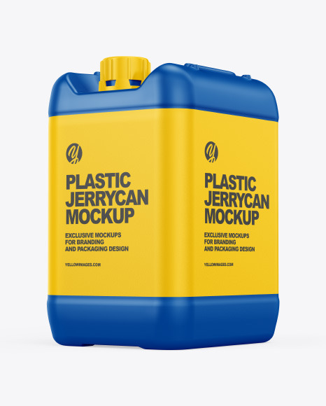 Matte Jerrycan Mockup in Jerrycan Mockups on Yellow Images Object Mockups