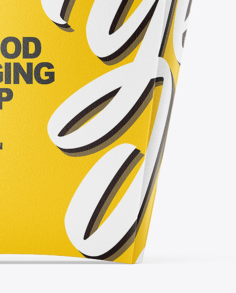 Matte Paper Large Size Fast Food Packaging Mockup   Front View PSD #5