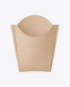 Kraft Paper French Fries Large Size Packaging Mockup  - Front View