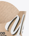 Kraft Paper French Fries Large Size Packaging Mockup  - Front View