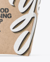 Kraft Paper French Fries Large Size Packaging Mockup  - Front View