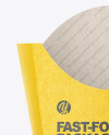 Kraft Paper French Fries Large Size Packaging Mockup  - Front View