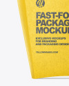 Kraft Paper French Fries Large Size Packaging Mockup  - Front View