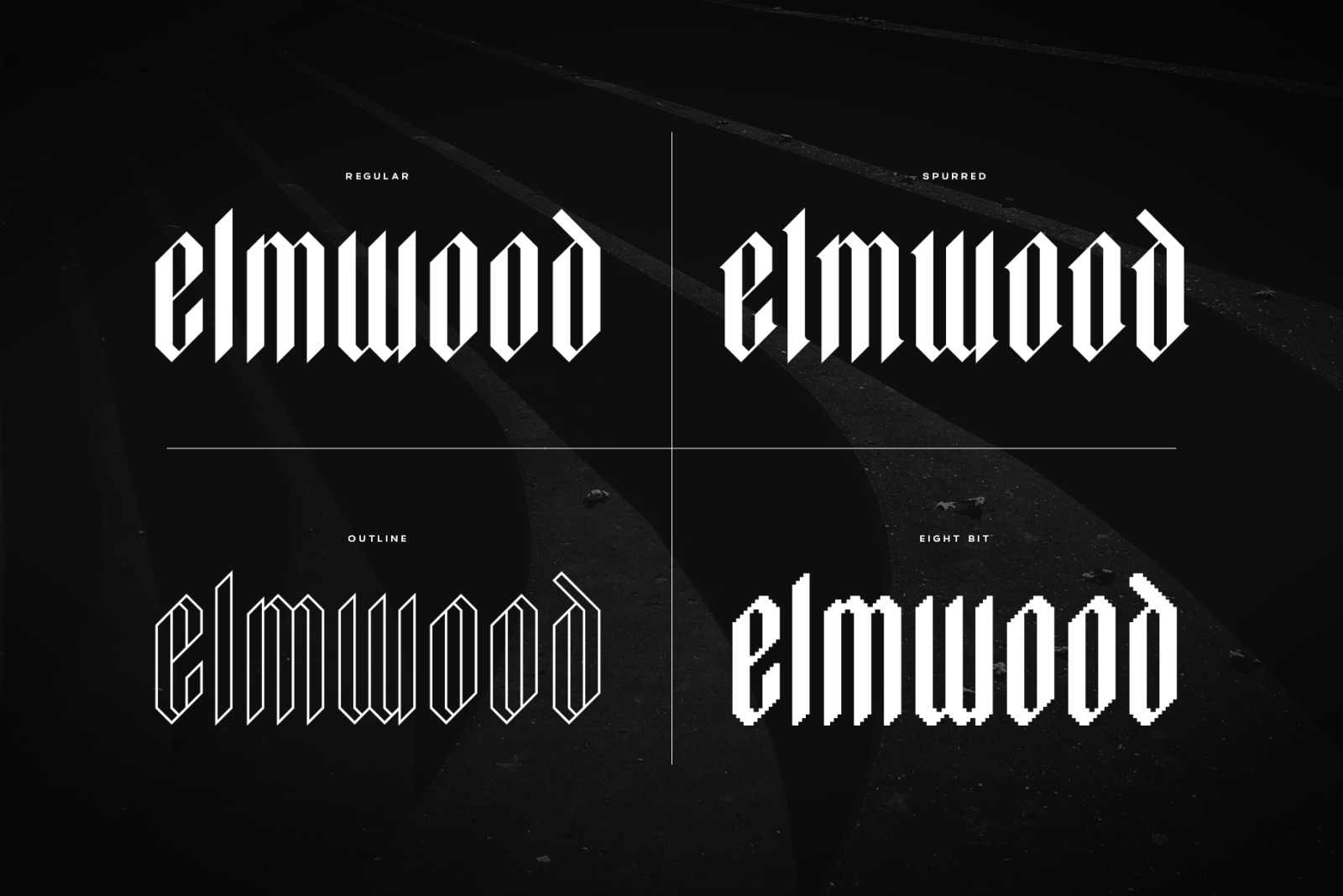 Elmwood Blackletter Display Font In Fonts On Yellow Images Creative Store