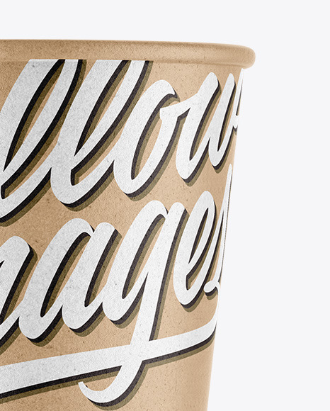 Kraft Coffee Cup Mockup PSD #3