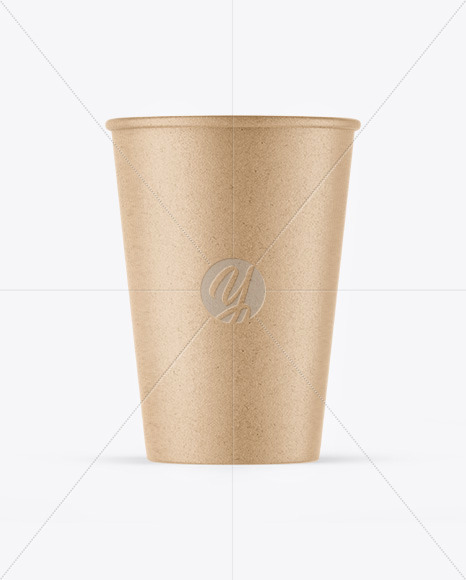 Download Kraft Coffee Cup Mockup In Cup Bowl Mockups On Yellow Images Object Mockups PSD Mockup Templates