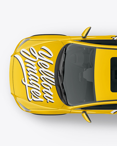 Compact Crossover SUV Mockup - Top View