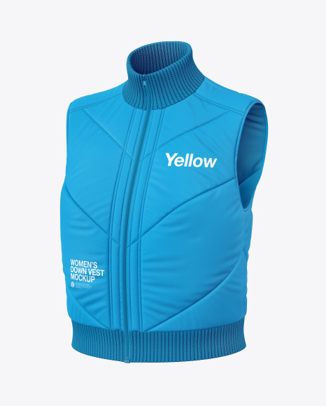 Download Women S Down Vest Mockup In Apparel Mockups On Yellow Images Object Mockups