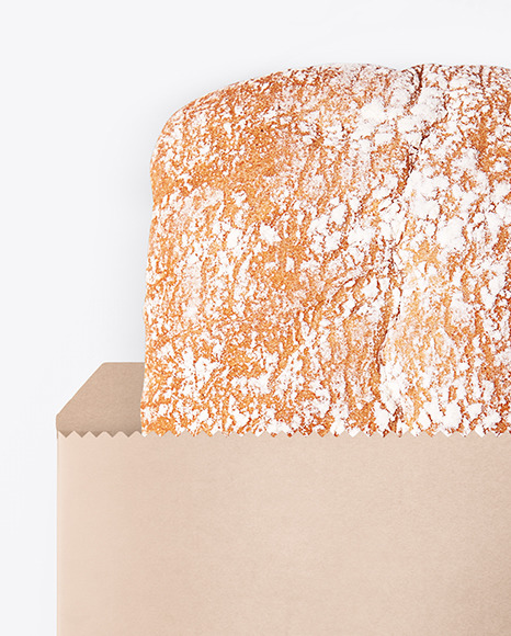Paper Pack with Ciabatta Bread Mockup PSD #6