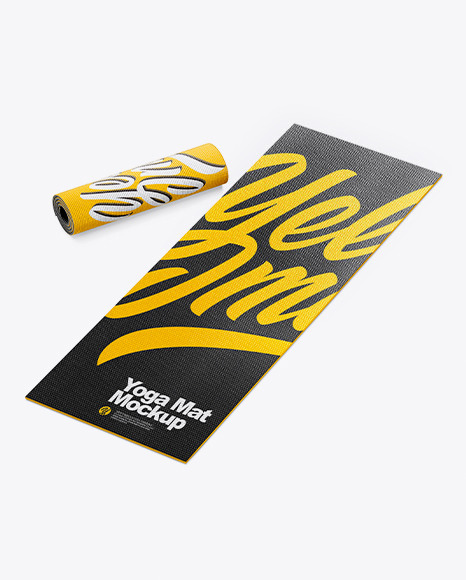 Download Yoga Mat Mockup in Object Mockups on Yellow Images Object ...