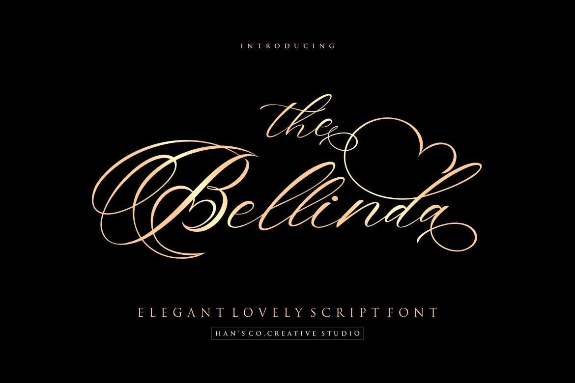 Bellinda Font In Fonts On Yellow Images Creative Store