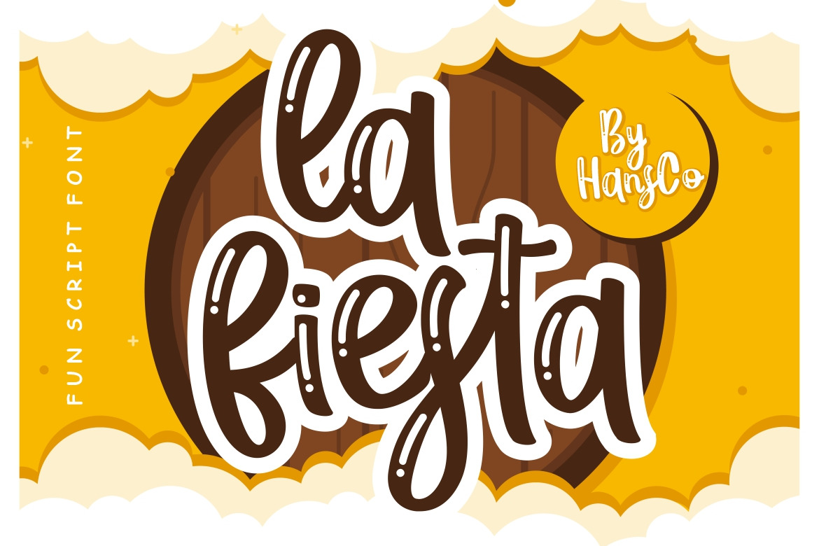 La Fiesta Font In Fonts On Yellow Images Creative Store