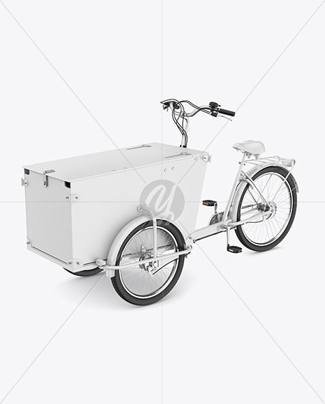 Download Cargo Bike Mockup Half Side View In Vehicle Mockups On Yellow Images Object Mockups PSD Mockup Templates