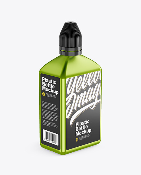 Metallic Plastic Bottle Mockup
