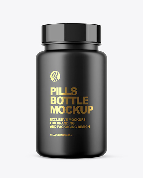 Matte Pills Bottle Mockup PSD #2
