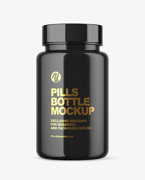 Glossy Pills Bottle Mockup PSD #2