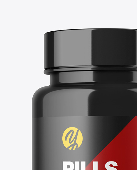 Glossy Pills Bottle Mockup PSD #1