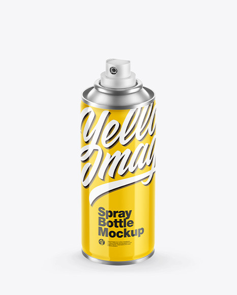 Download Glossy Spray Bottle Mockup In Bottle Mockups On Yellow Images Object Mockups PSD Mockup Templates