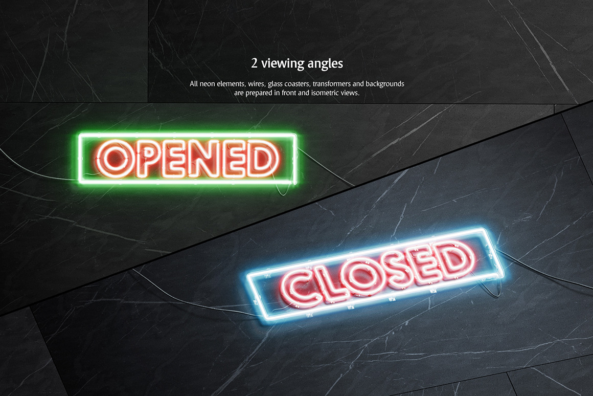 Neon Animated Sign Creator on Yellow Images Creative Store