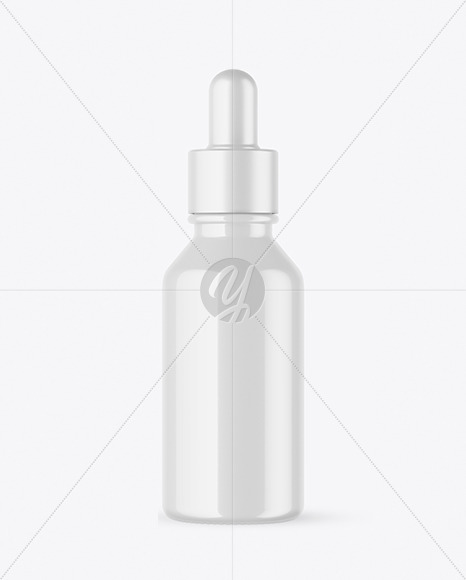 Green Glass Dropper Bottle Mockup In Bottle Mockups On Yellow Images Object Mockups