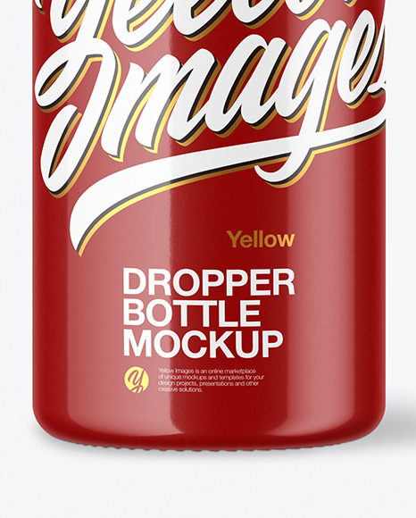 Glossy Plastic Dropper Bottle Mockup PSD #5