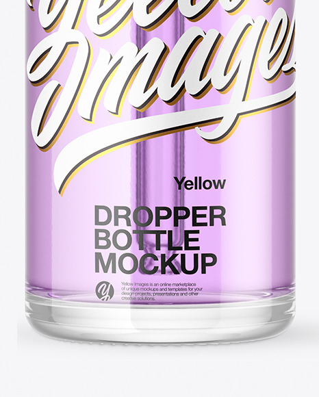 Clear Glass Dropper Bottle Mockup PSD #5