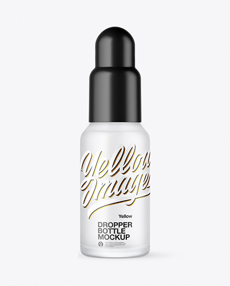 Frosted Glass Dropper Bottle Mockup PSD #1